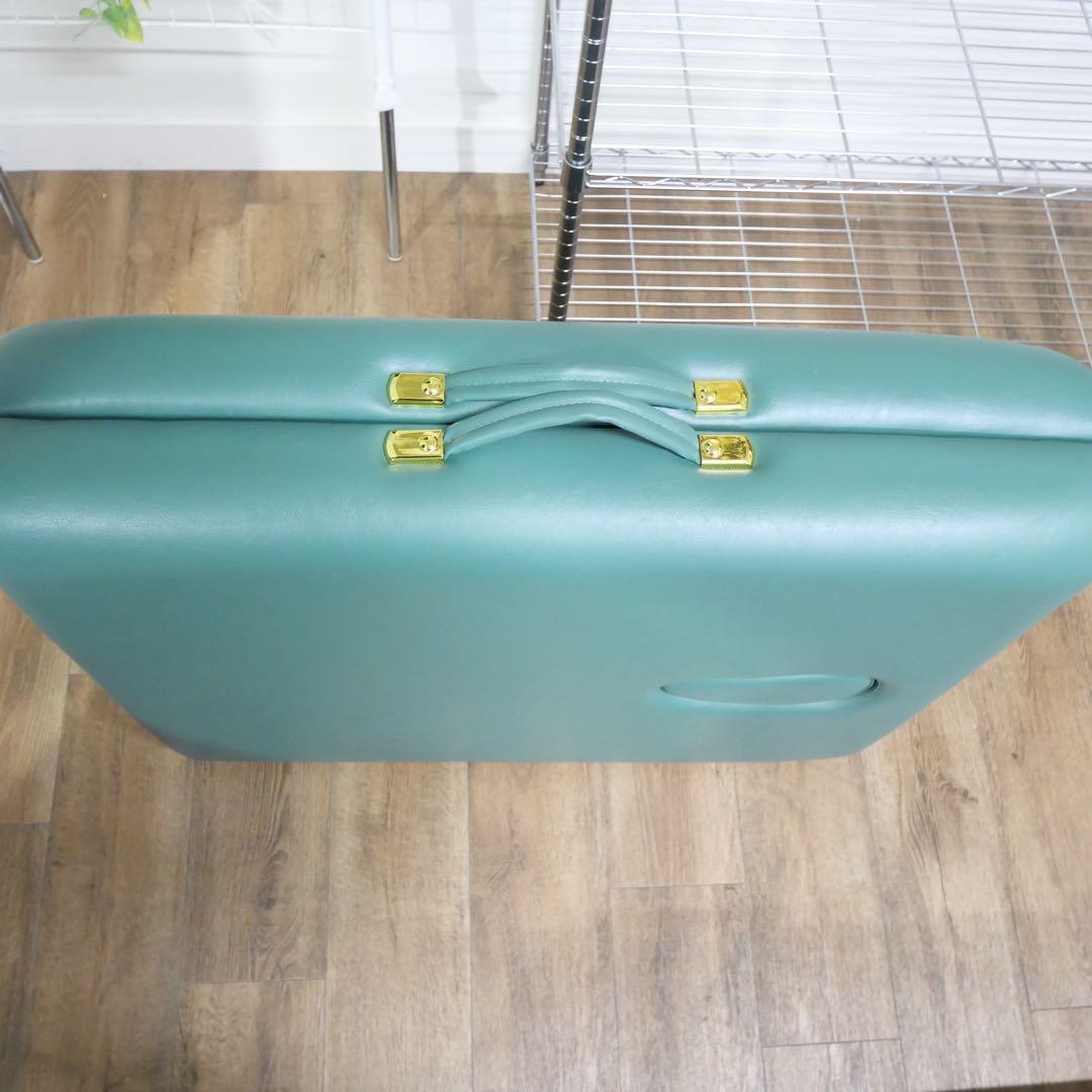 高田製作所　ベッド グリーン穴付きマッサージテーブル 折り畳み