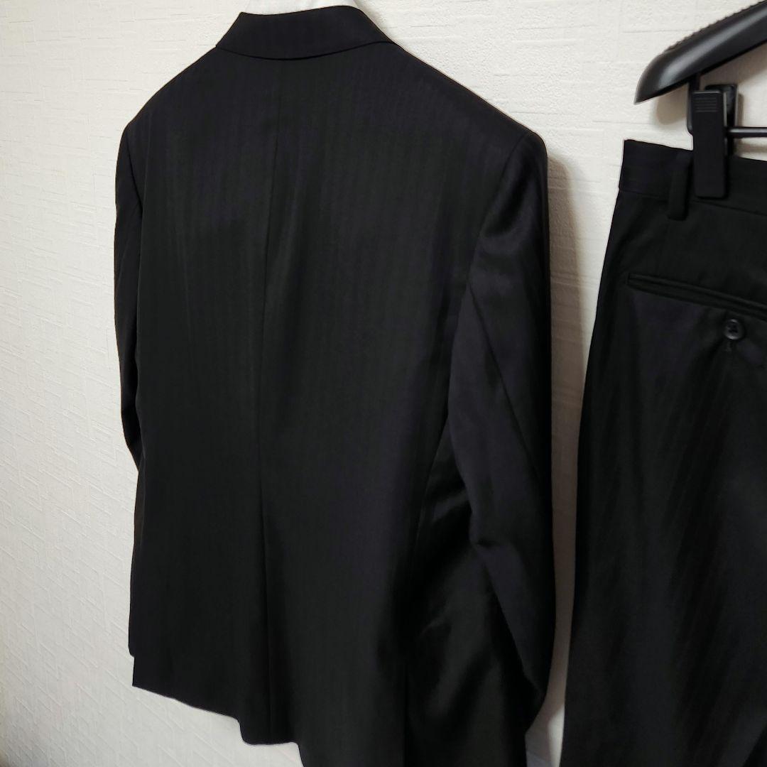 ダーバン　ロロピアーナ　パーソナルオーダー　メンズ　スーツ　ブラック　ストライプ