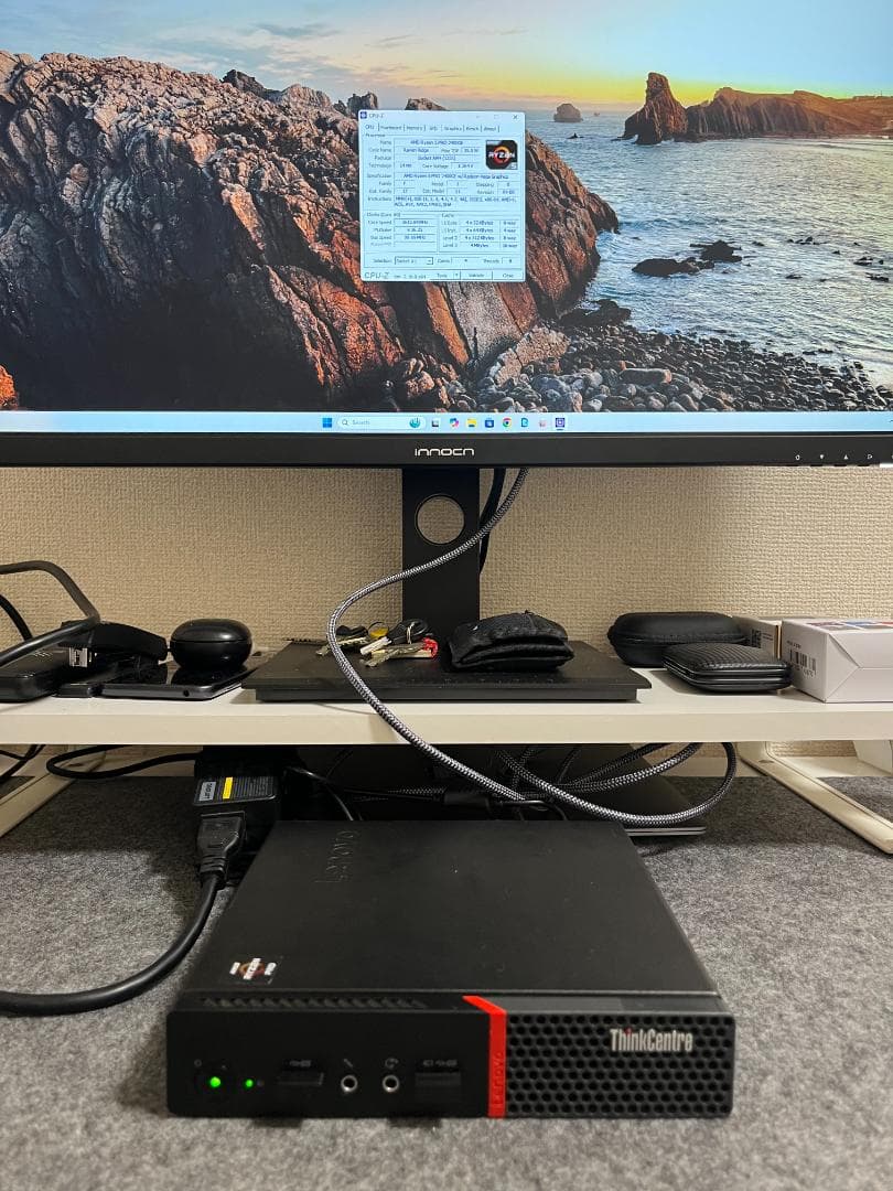 ミニPC Lenovo ThinkCentre M715q Ryzen 5PRO 12GB