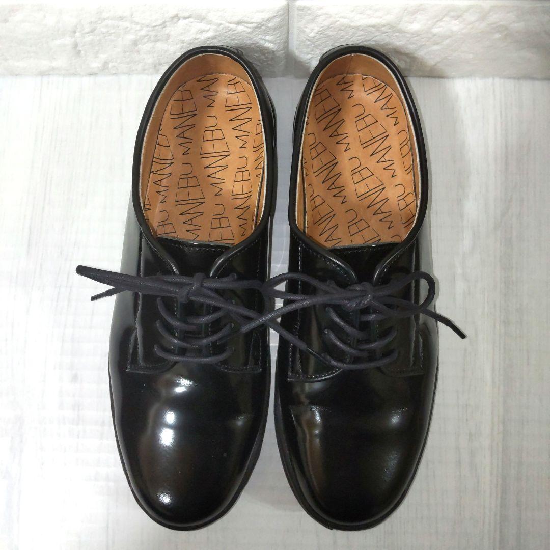 美品✨MANEBU/HIHIN/FACE SKIN/レースアップレザーシューズ