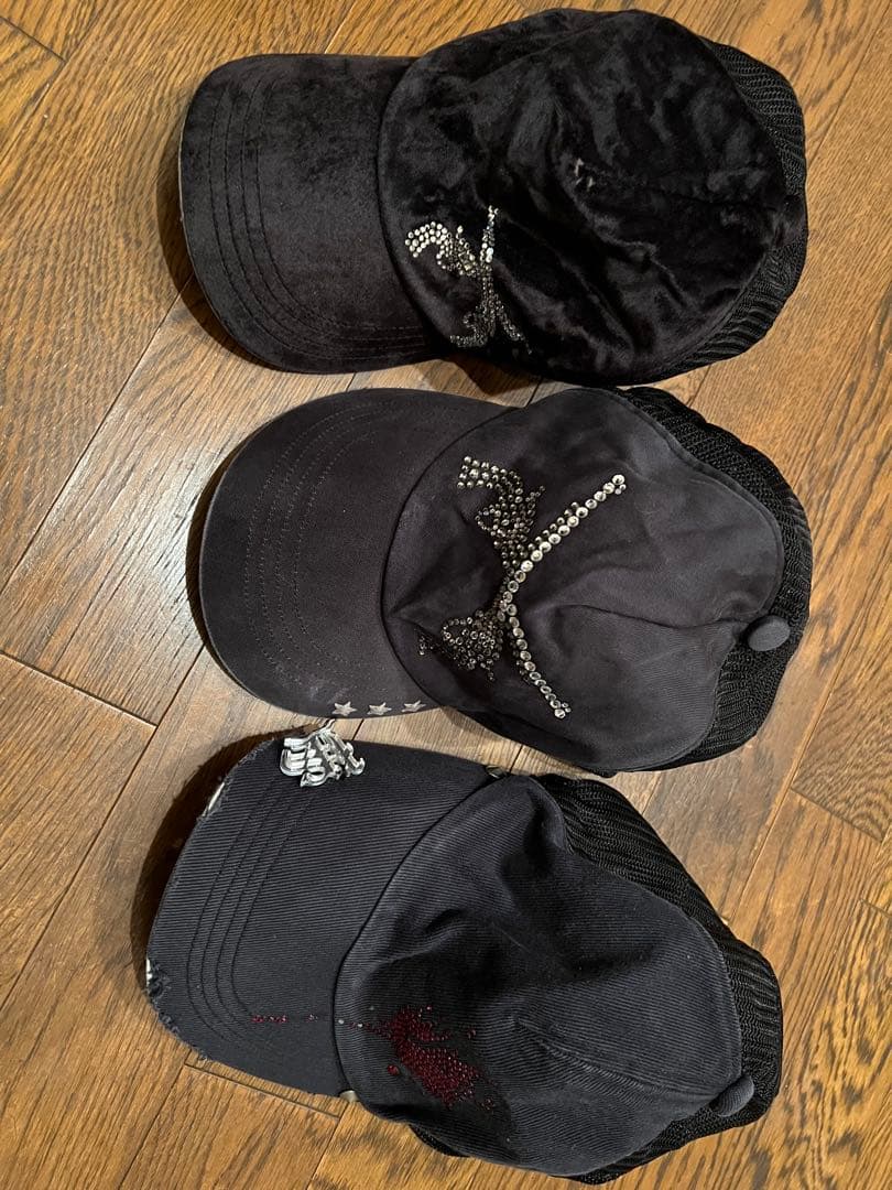 レ*オ様 roarとYOBOSSブラックキャップ 3点セット 刺繍付き