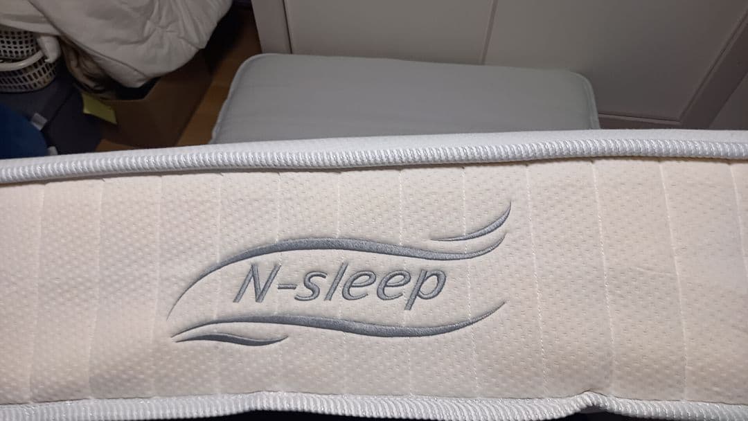 (大阪京橋引き取り限定)N-sleep ダブルスプリングマットレス ホワイト
