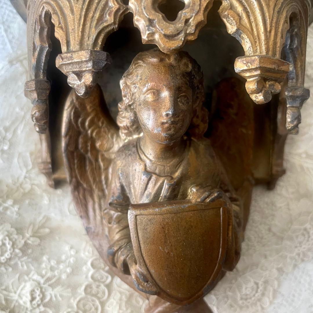 【レア】真鍮製天使のコンソール壁掛けエンジェル　フランスアンティーク