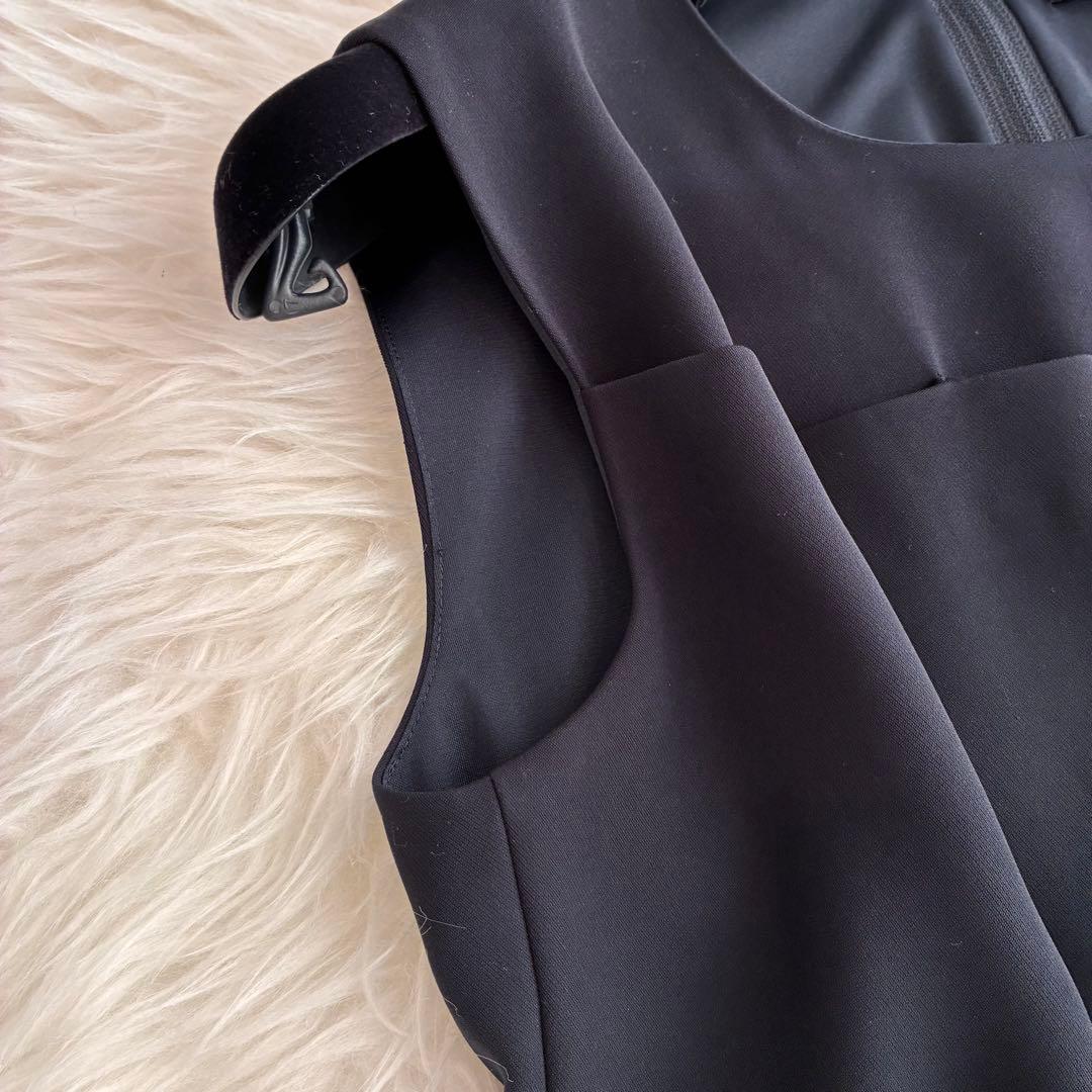 美品♡フォクシーニューヨーク　プリーツタックワンピース　ネイビー　40