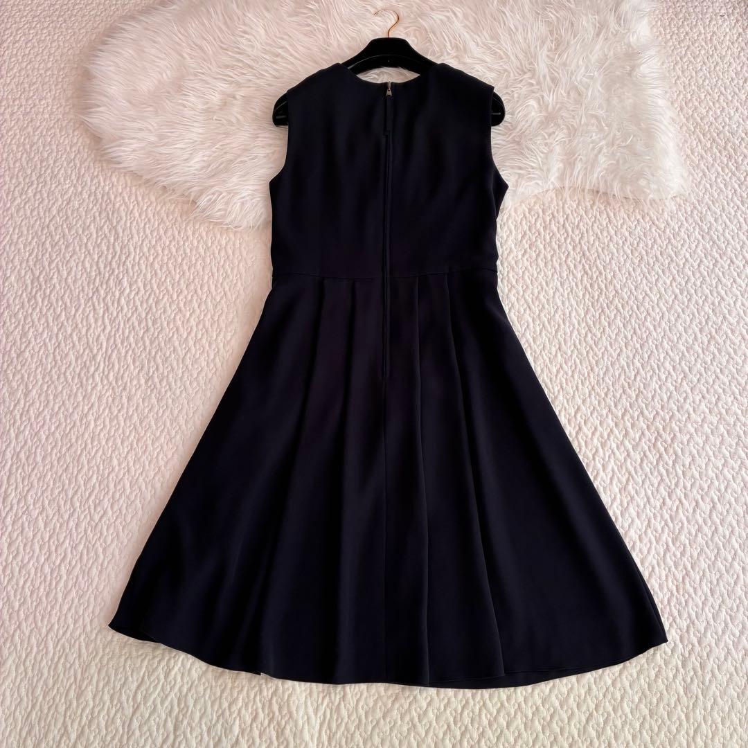 美品♡フォクシーニューヨーク　プリーツタックワンピース　ネイビー　40