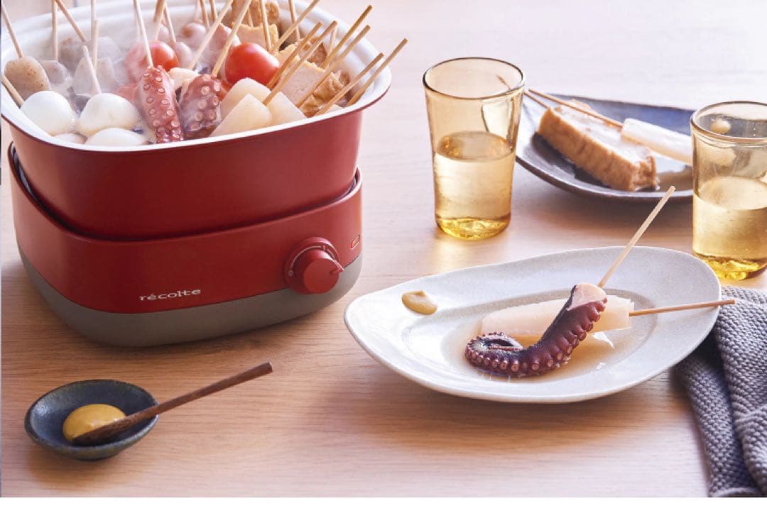 レコルト ポットデュオ キャレ レッド