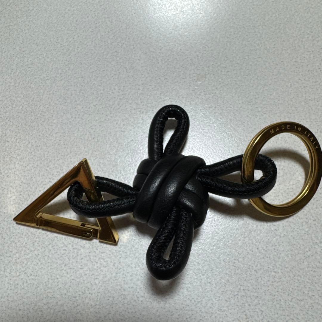 Bottega Veneta キーリング ブラック・ゴールド