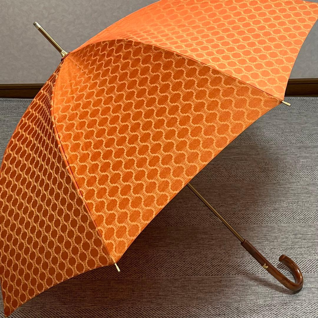 希少カラー　CELINE セリーヌ　マカダム総柄　トリオンフ　晴雨兼用長傘