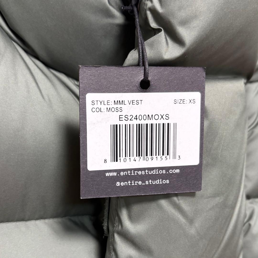 新品 entire studios MML VEST XS ダウンベスト