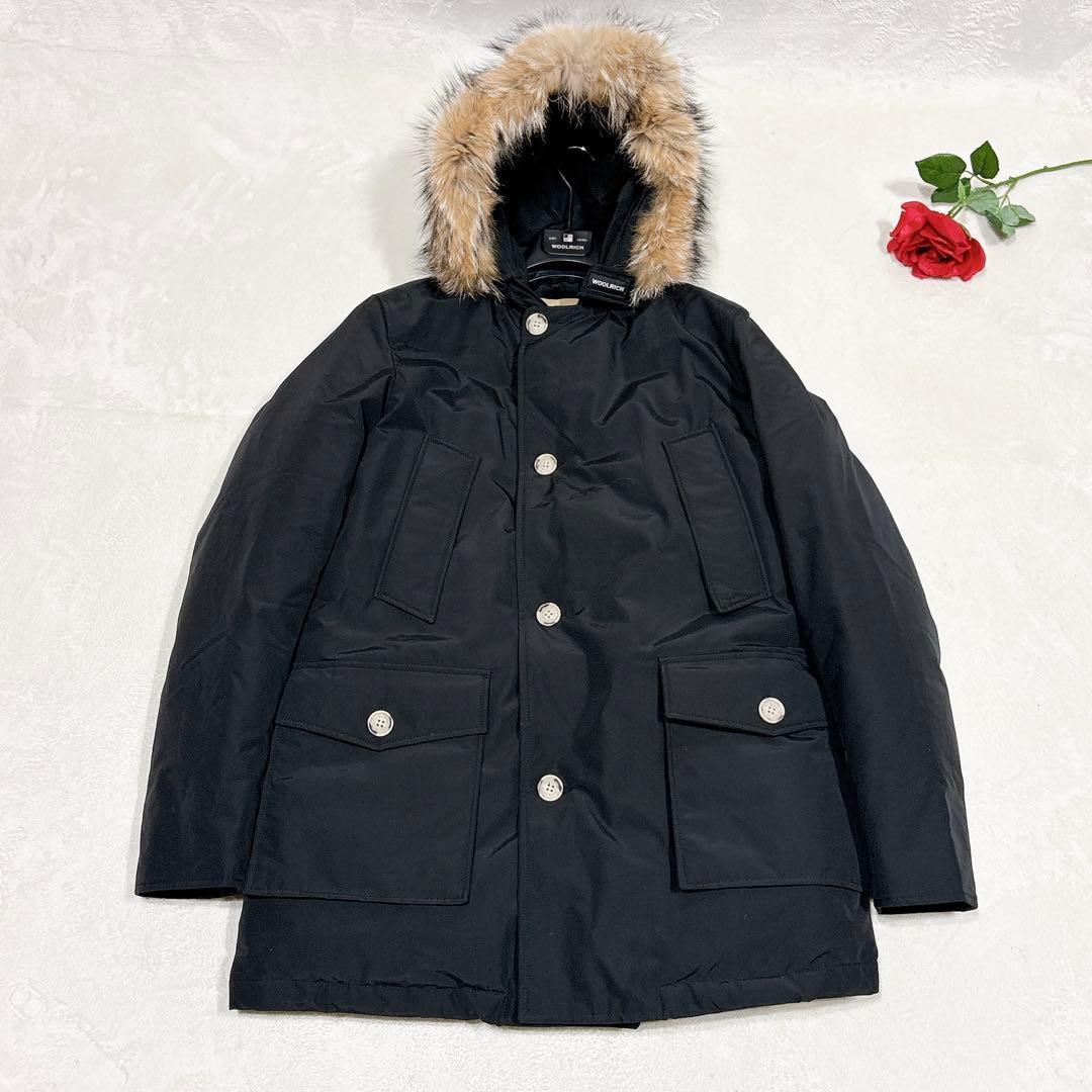 未使用✨　ウールリッチ　ダウンジャケット　ファー　ブラック　L 黒　近年モデル
