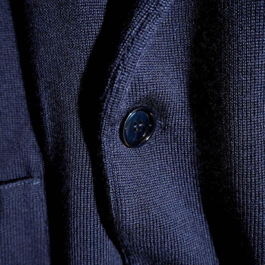 ラルディーニ⭐️ミラノリブ⭐️ウール⭐️ネイビーダブル⭐️現行モデル S 46 GUJI