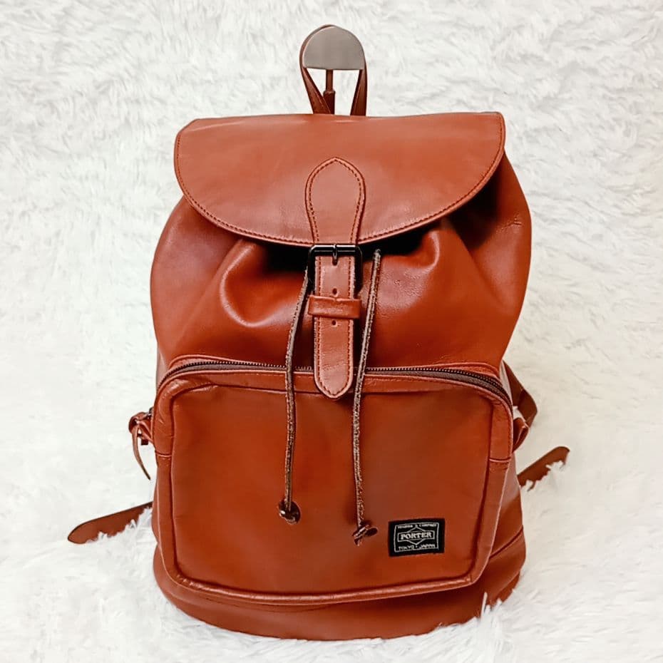 【希少】PORTER コルティナ リュック レザー ブラウン 大容量 A4