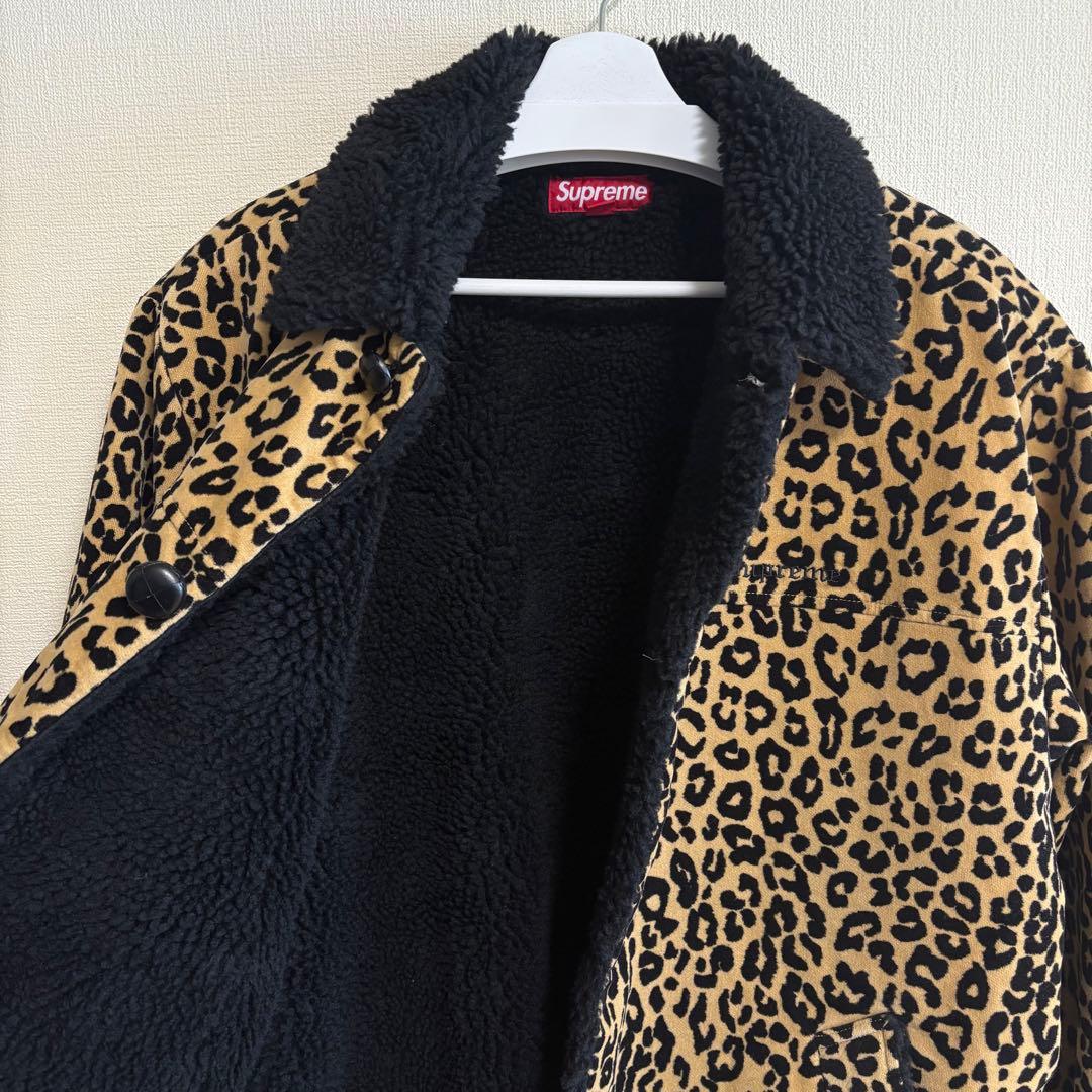 ジャケット・アウター Supreme Uncut Corduroy Car Coat Leopard