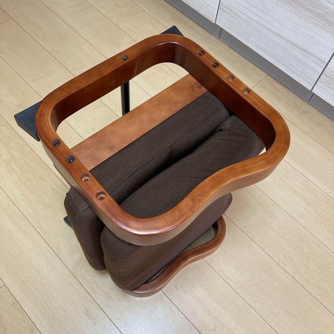 ブラウン ローチェア クッション付き