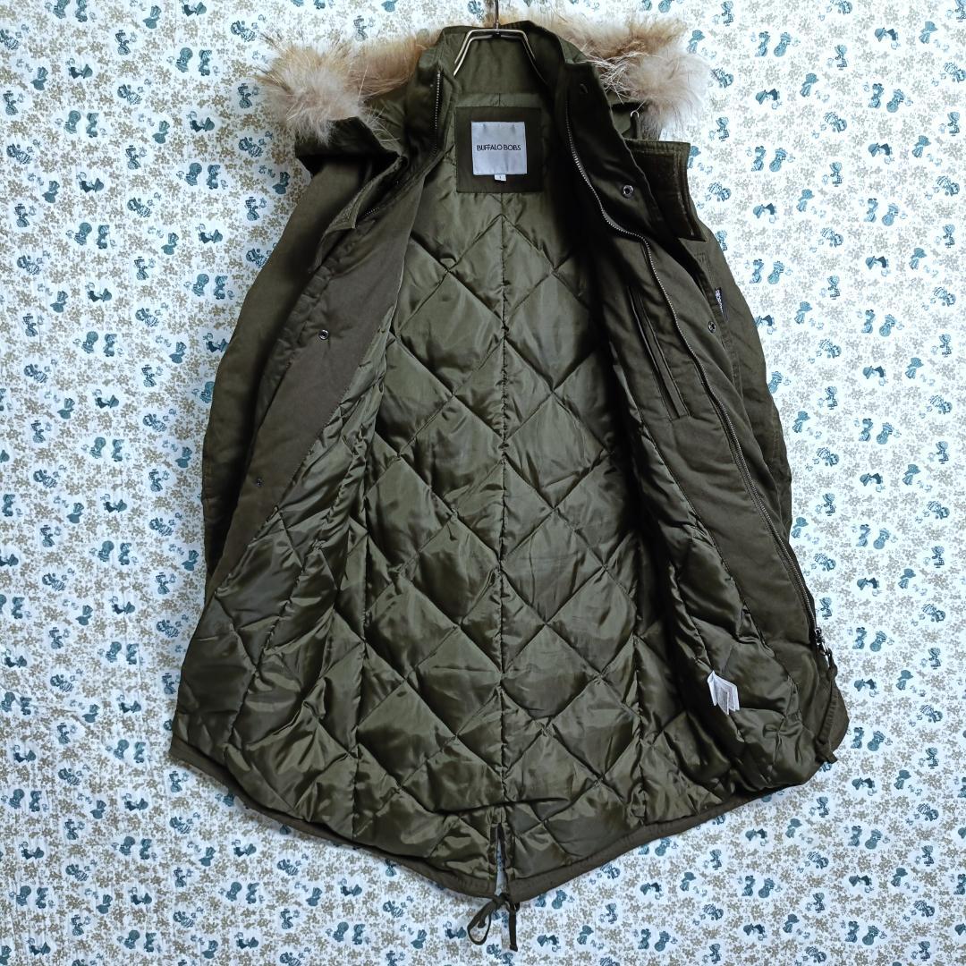 RT111297専用☆BUFFALO BOBS　モッズコート　ダウン　ファー　緑