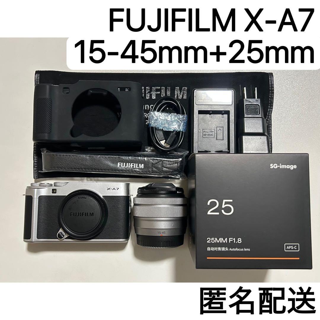 FUJIFILM X-A7 レンズ2本セット15-45mm＋25mm(新品)