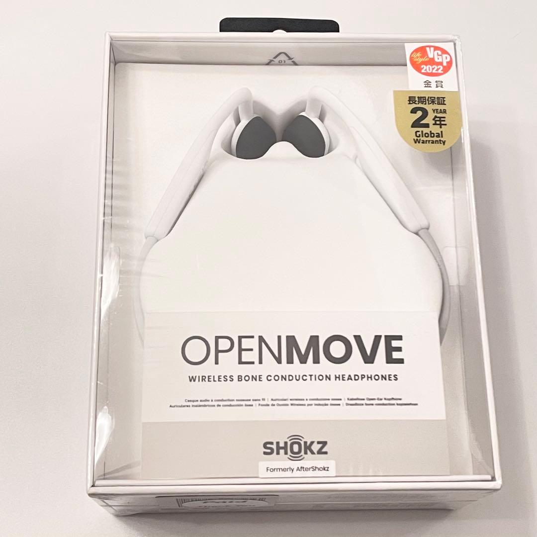 【新品未使用】SHOKZ OPENMOVE ワイヤレス骨伝導ヘッドフォン 白