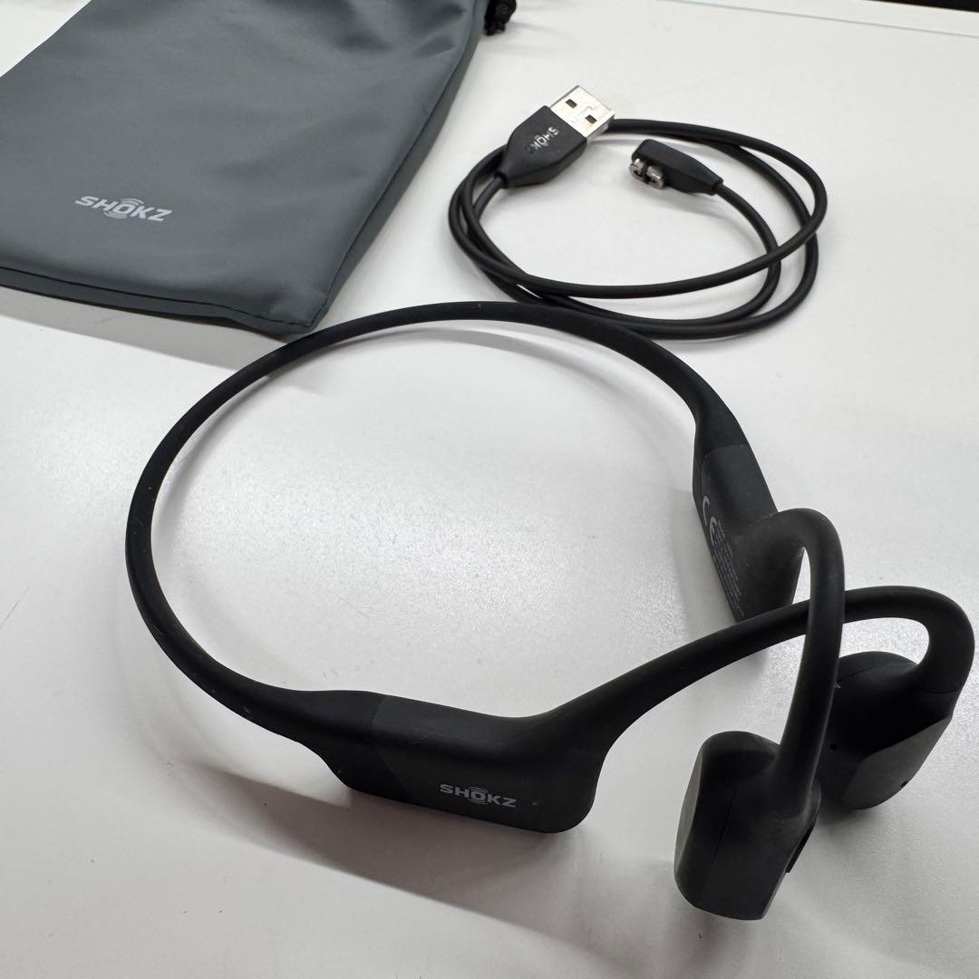 SHOKZ 骨伝導イヤホン 充電ケーブル付き