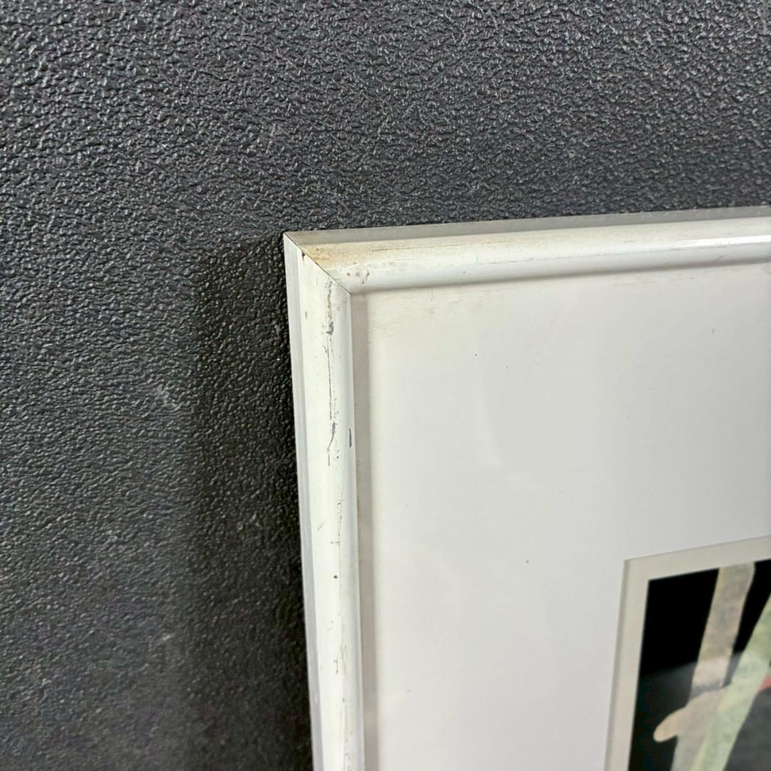 篠田桃紅「月読み」リトグラフ 直筆サイン入り 額縁入り 墨描抽象画家 現代アート