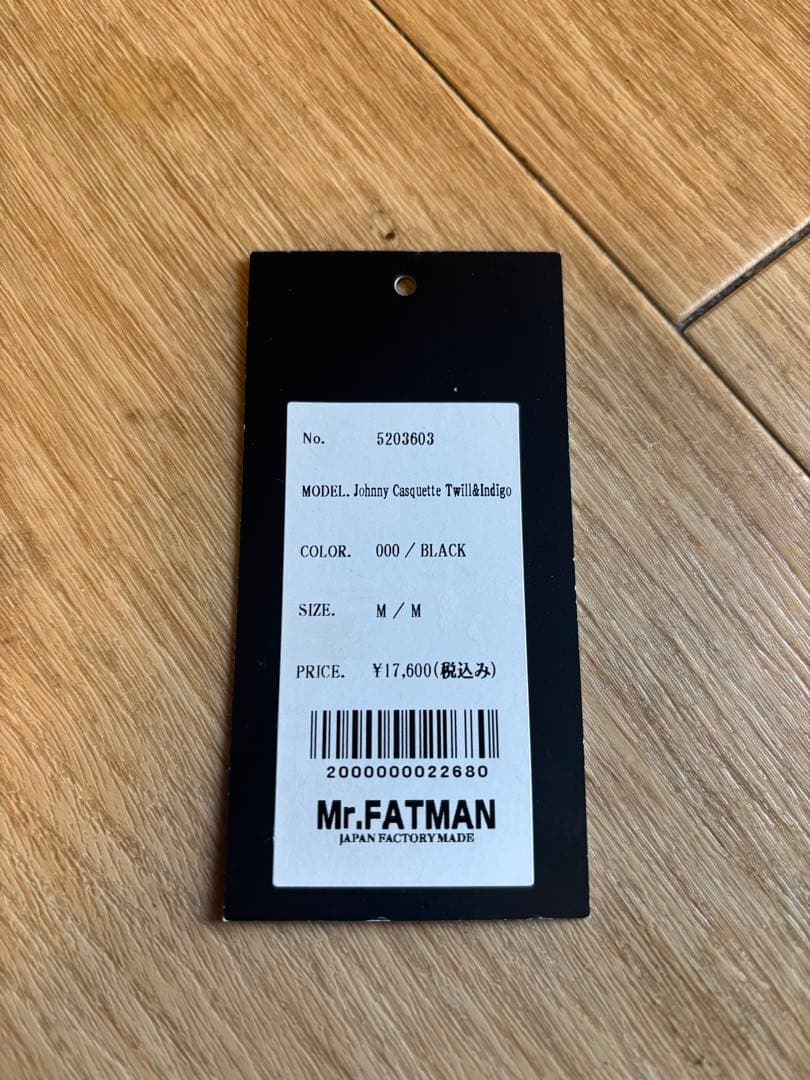 mr.FATMAN ジョニーキャスケットツイル黒　the fat hatter