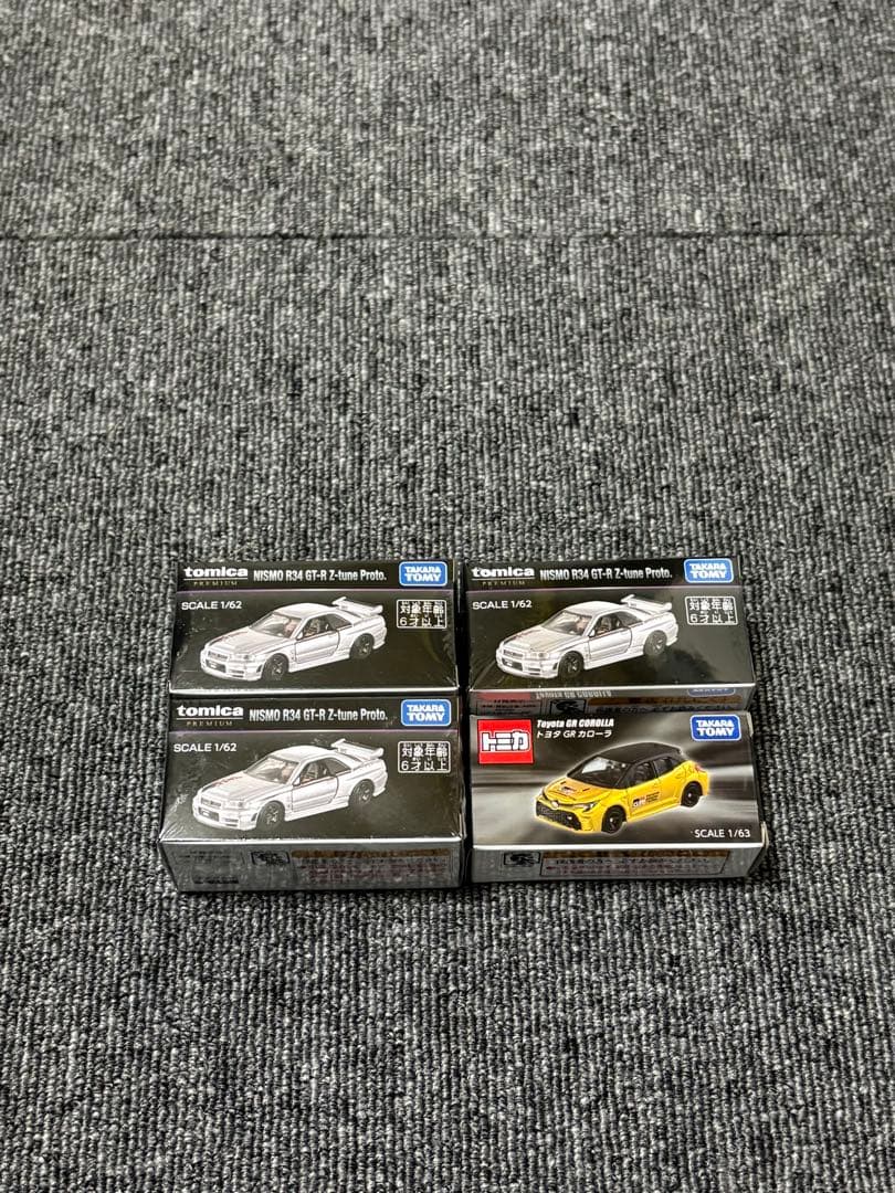 トミカプレミアム NISMO R34 GT-R Z-tune３台GRカローラ１台
