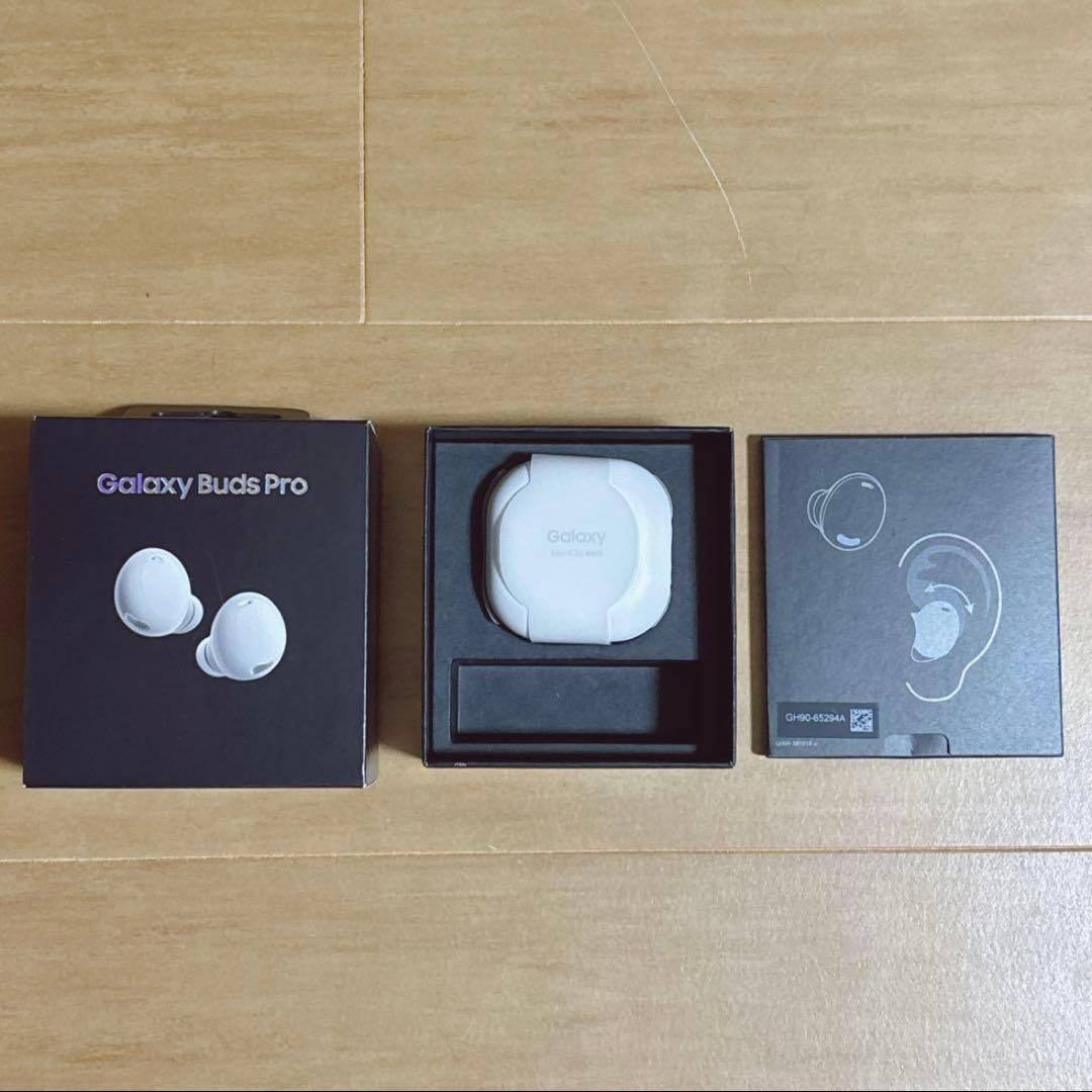 新品同様 試着のみGalaxy Buds Pro ワイヤレスイヤホンホワイト 白