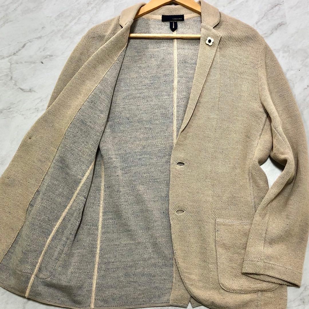 【未使用級】 LARDINI アンコン テーラード ストレッチ ベージュ