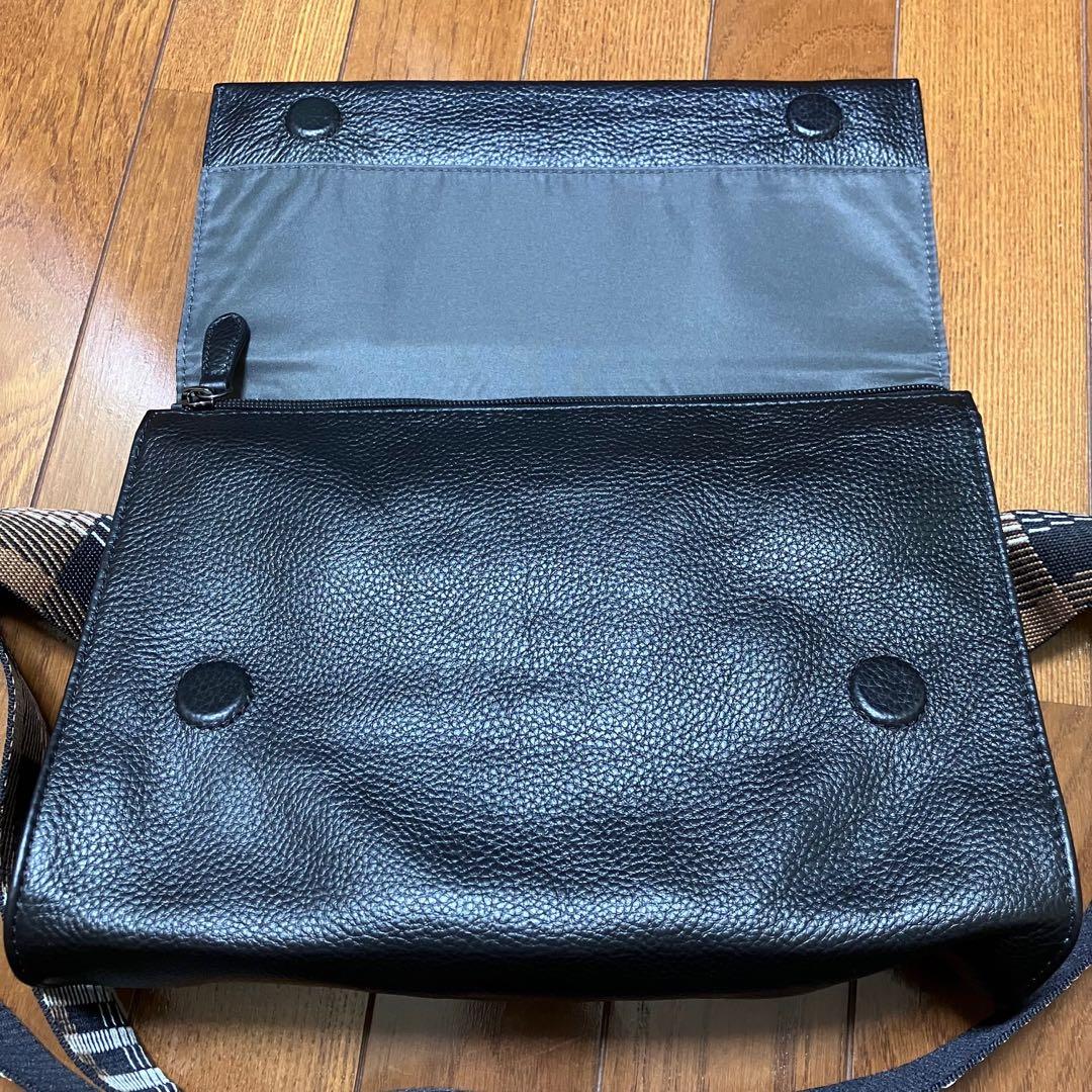 レア 廃盤品 イアパピヨネ ワイドテープ ボディバッグ チェック柄