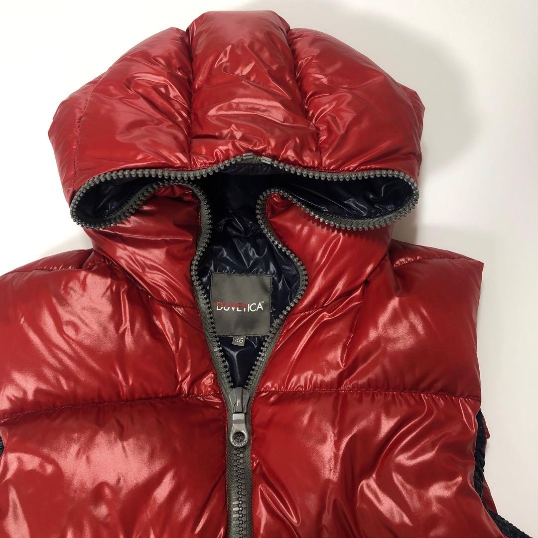 【値下げ】デュベティカ　ダウンベスト　赤 サイズ46