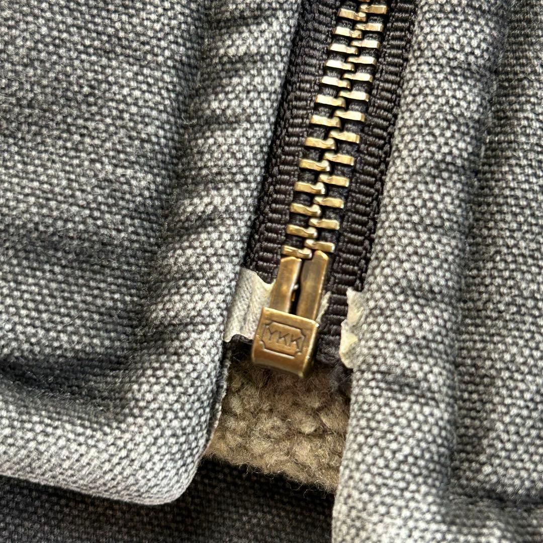 Carhartt USA製 ダックベスト デニム　チャコールグレー ボア L