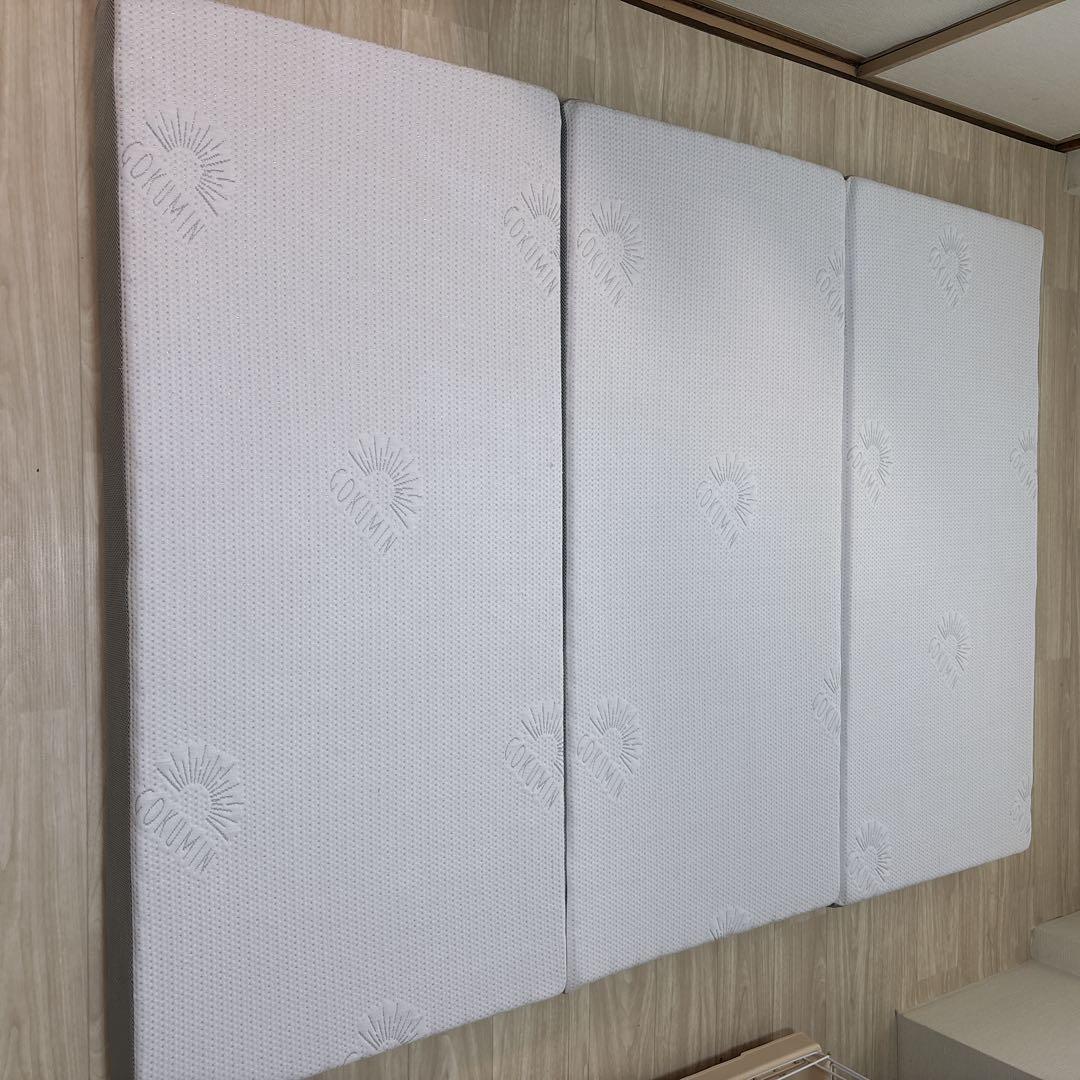 GOKUMIN プレミアムグランマットレス ダブル 三つ折り ホワイト