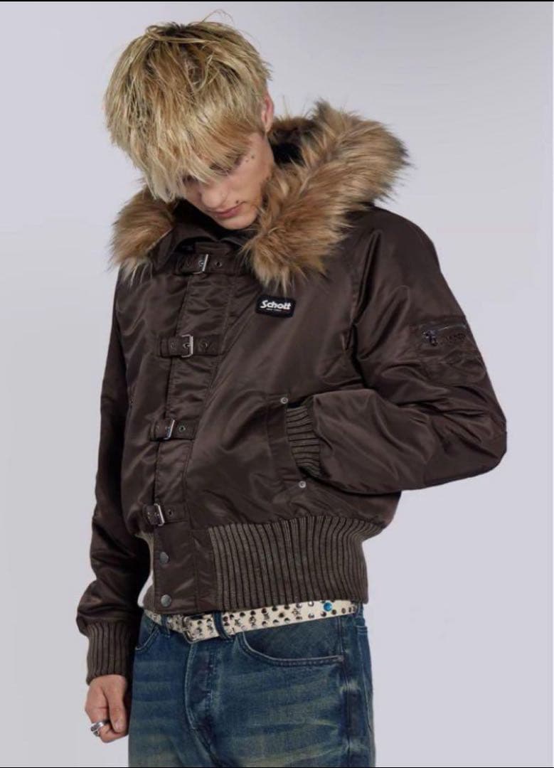 jaded london × schott Brown Jet Jacket