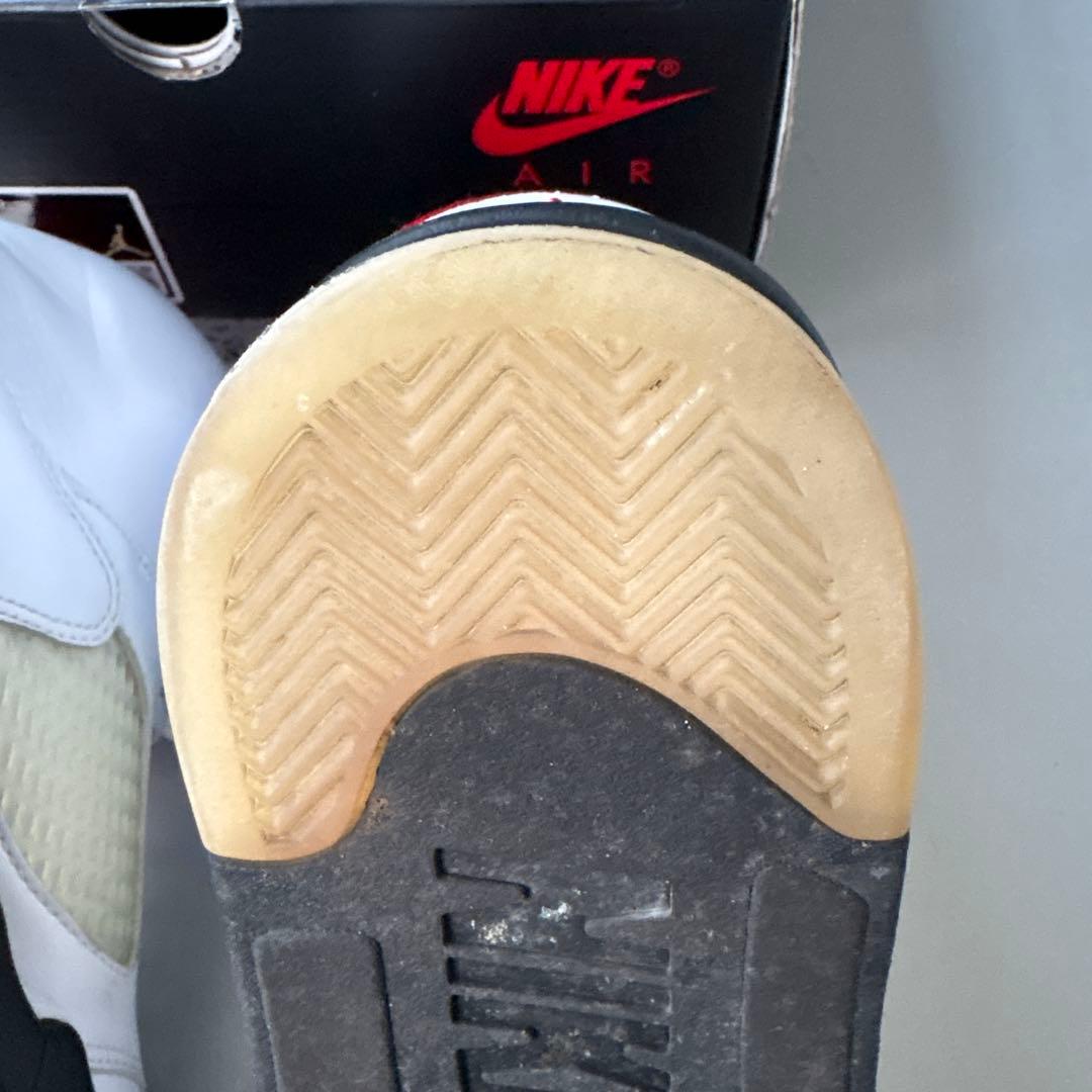 Air Jordan 5 Retro ホワイト/レッド 25.5cm