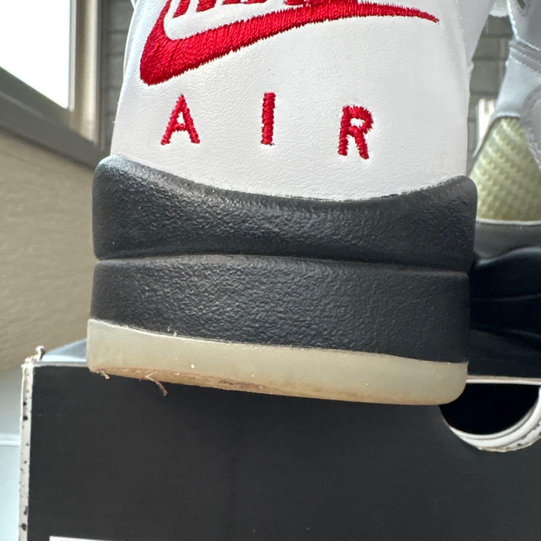Air Jordan 5 Retro ホワイト/レッド 25.5cm