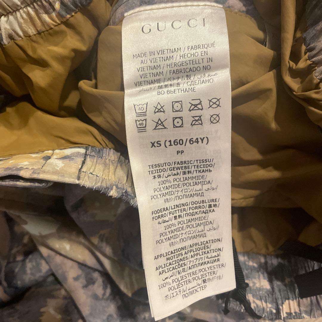 【新品未使用】グッチ　ノースフェイス　フォレスト柄パンツ　663742