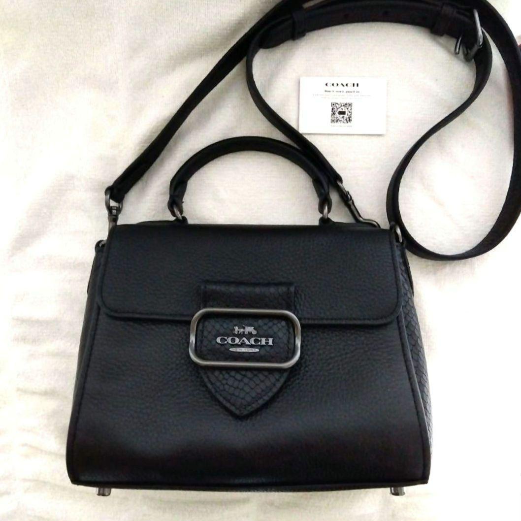 COACH モーガントップハンドル ショルダーバッグ 2way レザー