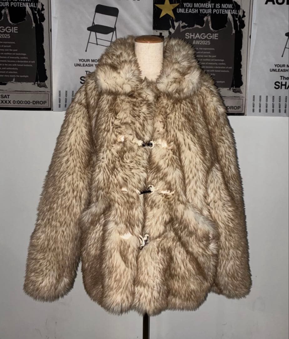 【SHAGGIE】 ViVi掲載 トグルボタンファーミドルコート