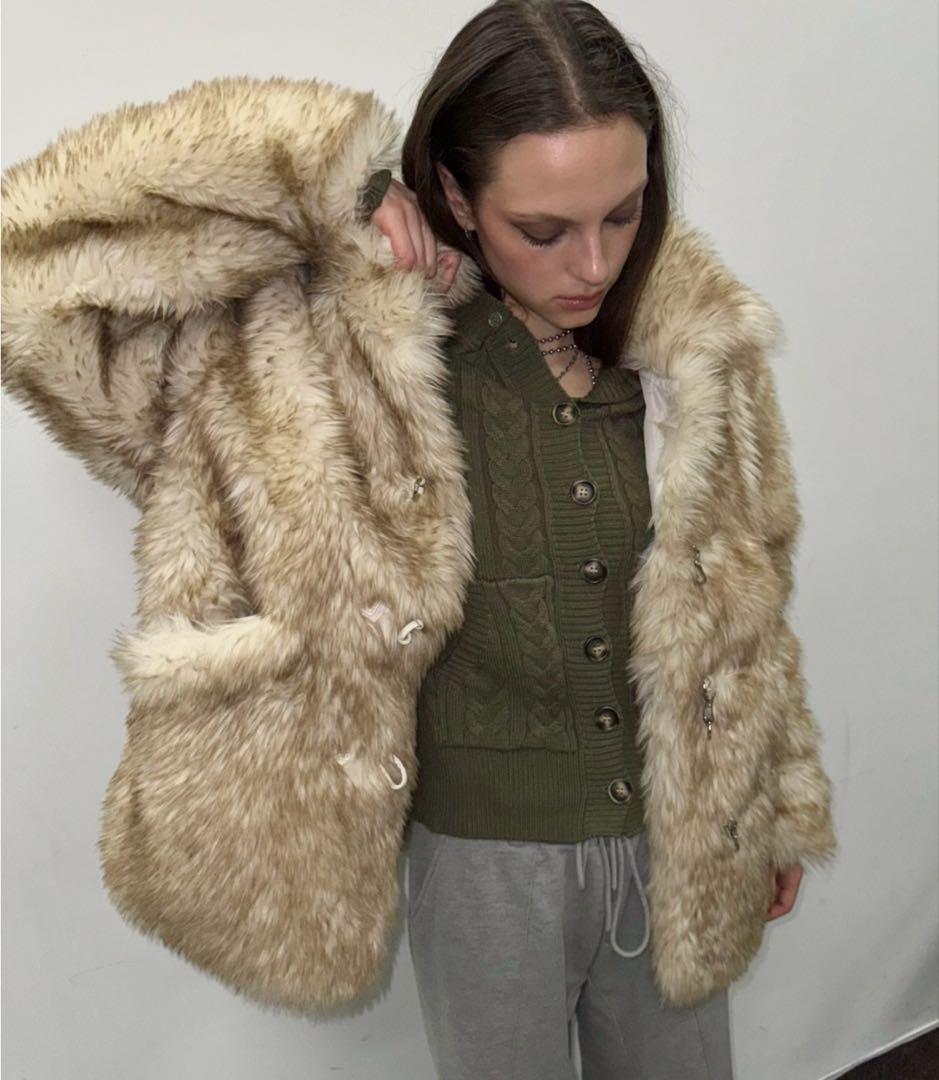 【SHAGGIE】 ViVi掲載 トグルボタンファーミドルコート