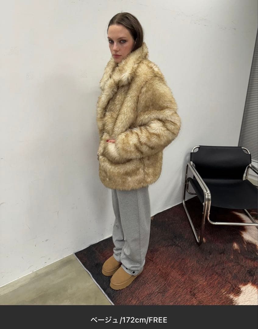 【SHAGGIE】 ViVi掲載 トグルボタンファーミドルコート