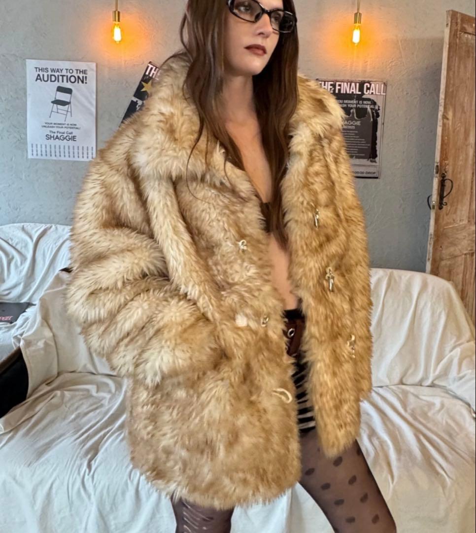 【SHAGGIE】 ViVi掲載 トグルボタンファーミドルコート