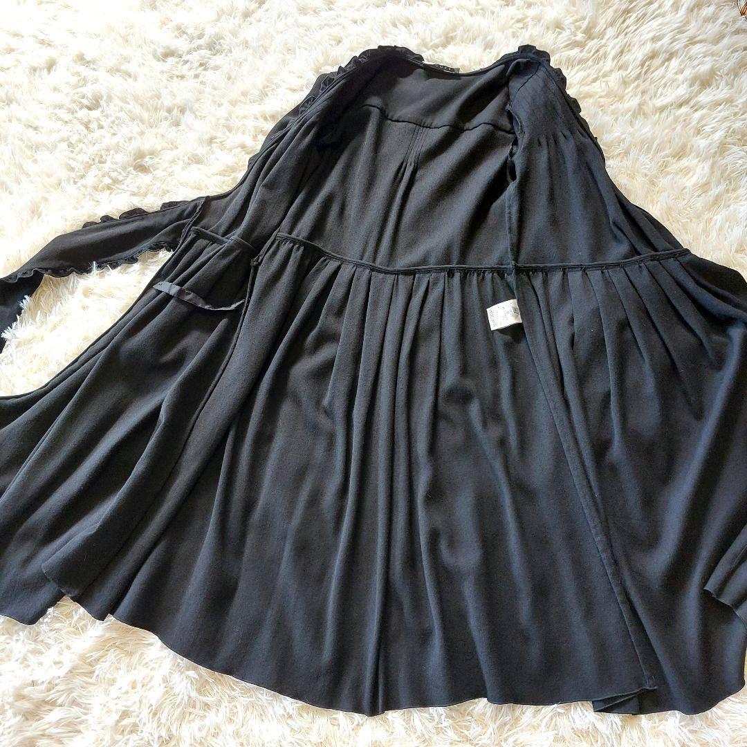 ADORE ワンピース サイズ38 黒 ラップワンピース リボン