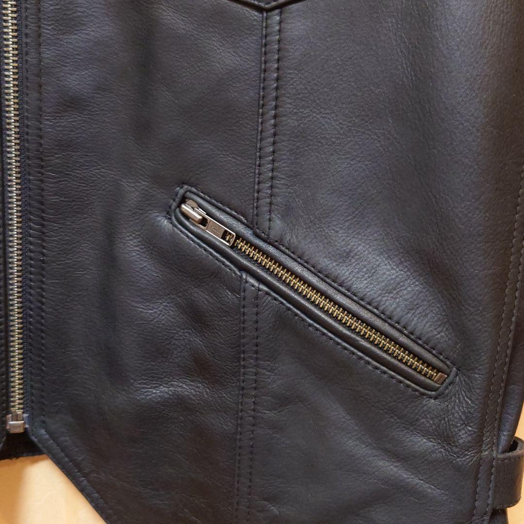 【最終価格！】【未使用品】デグナー レザーベストV-17 ブラック サイズ XL