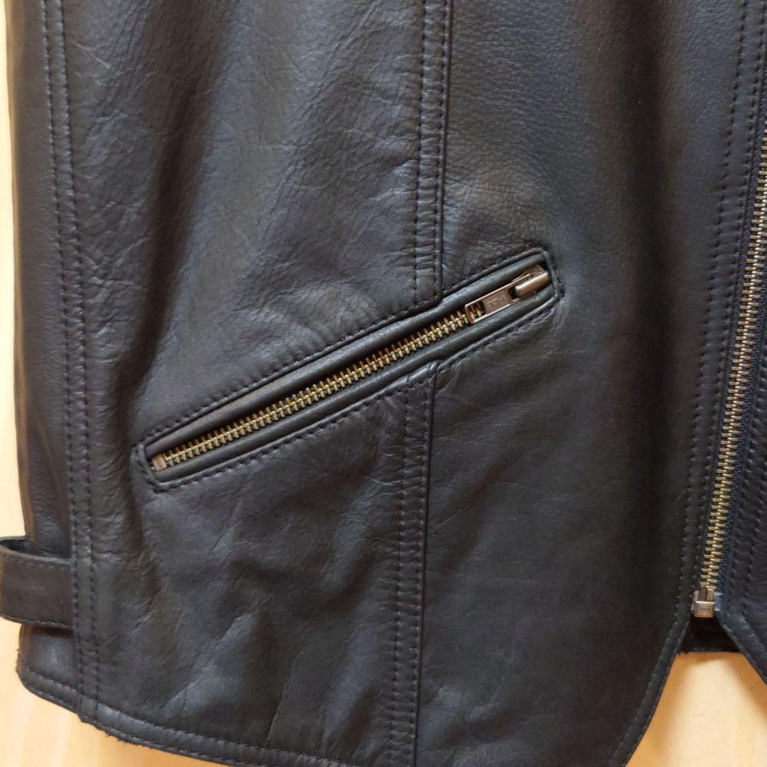 【最終価格！】【未使用品】デグナー レザーベストV-17 ブラック サイズ XL