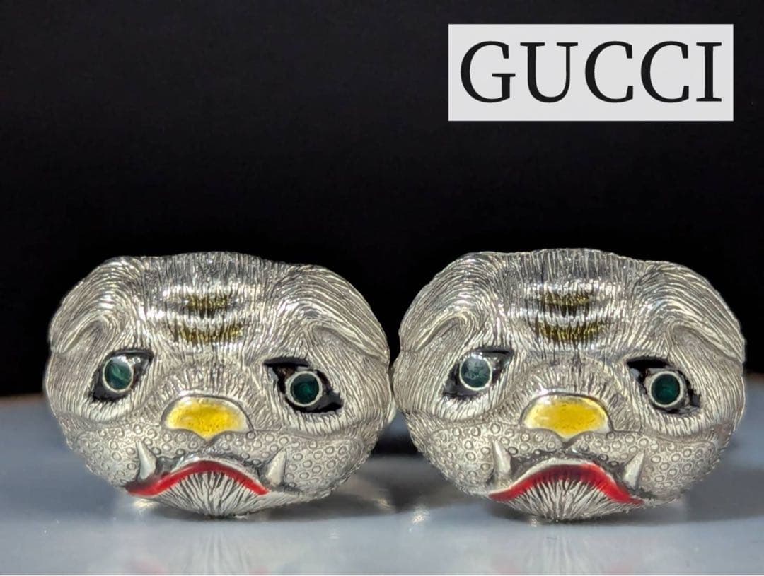【希少】GUCCI/グッチ パグ カフス　No.2340