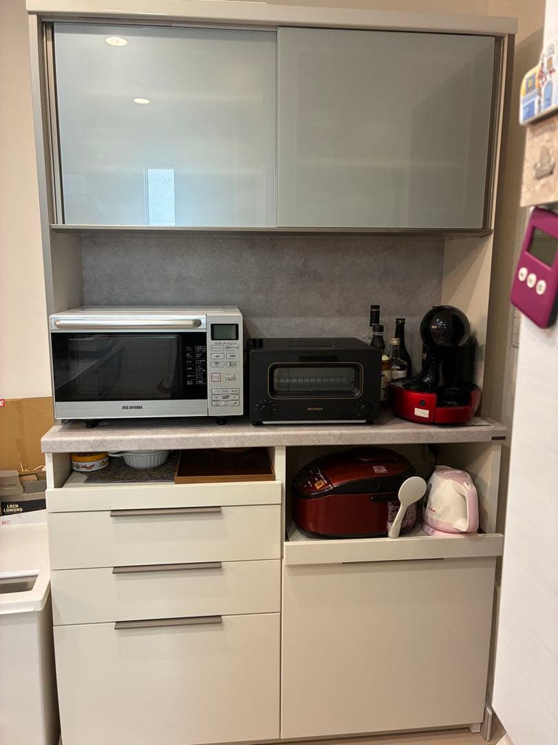 【9/19迄出品】パモウナ　キッチンカップボード　ホワイト