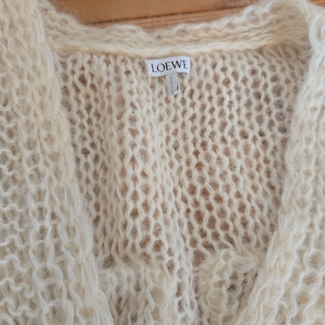 LOEWE ロエベ アナグラム モヘアニットカーディガン　XSサイズ