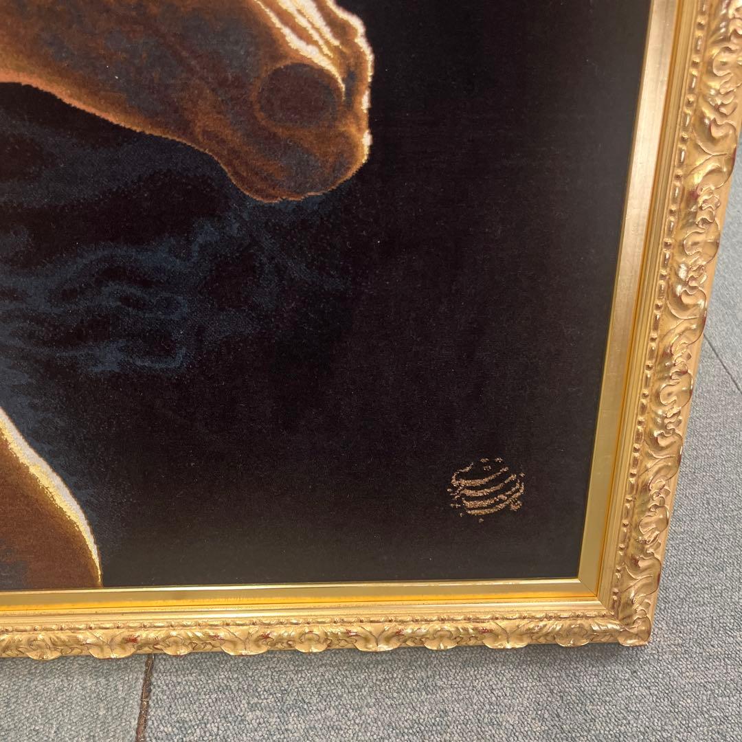 ペルシャ最高級タブリーズ　アリーナサブ 額装ペルシャ　91×63 cm