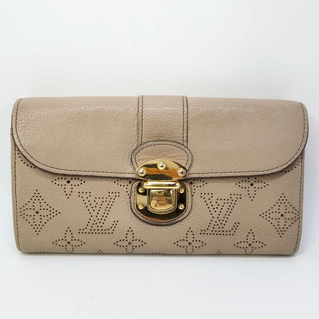 ルイヴィトン ポルトフォイユ イリス マヒナ レザー ベージュ サーブル