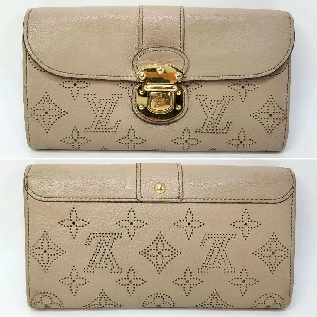 ルイヴィトン ポルトフォイユ イリス マヒナ レザー ベージュ サーブル