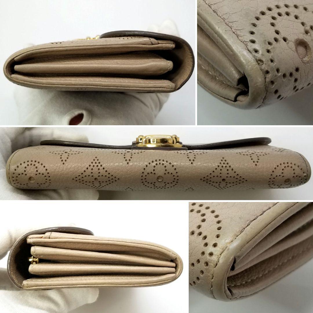 ルイヴィトン ポルトフォイユ イリス マヒナ レザー ベージュ サーブル